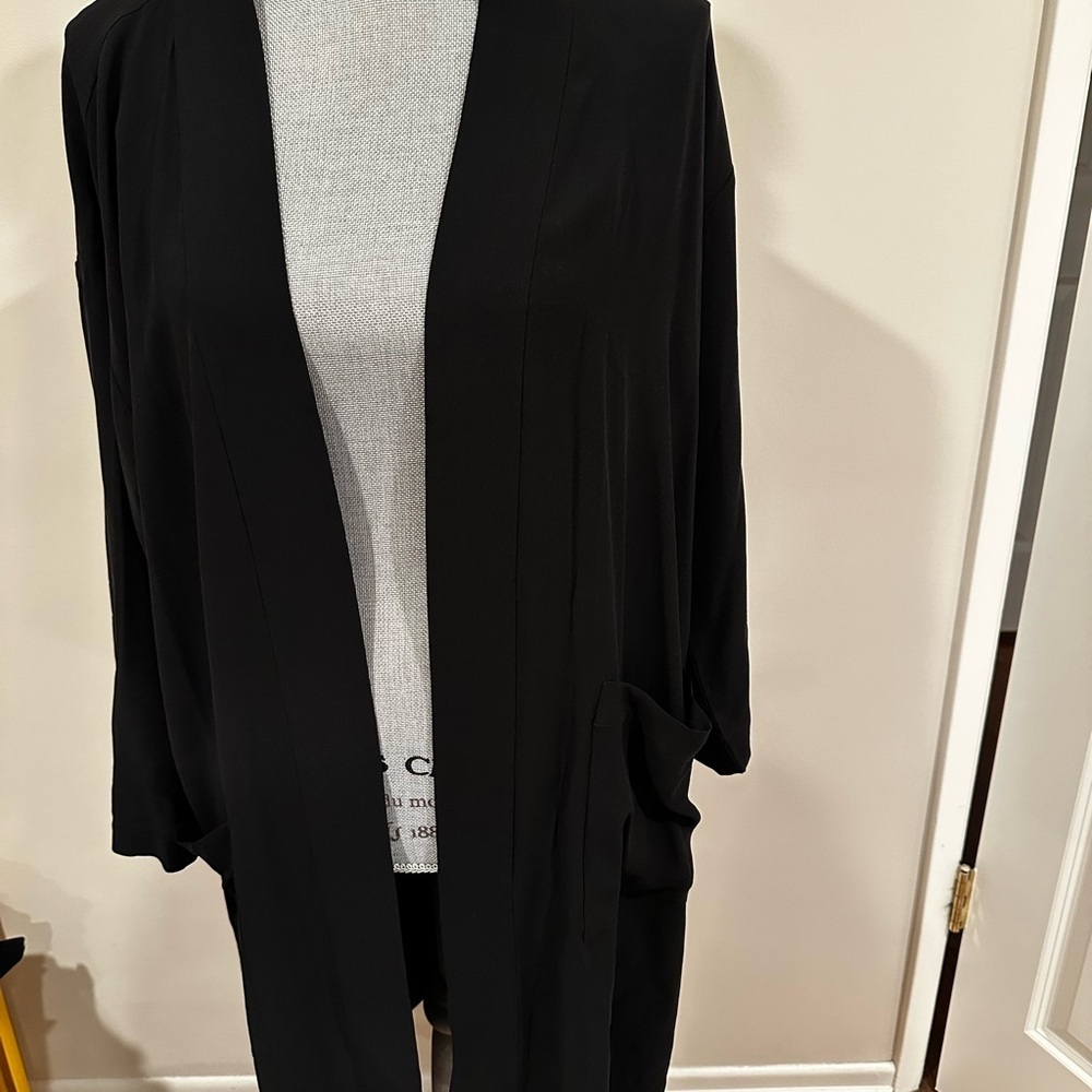 Eileen Fisher Silk Georgette Crepe cardigan - Picture 4 of 6